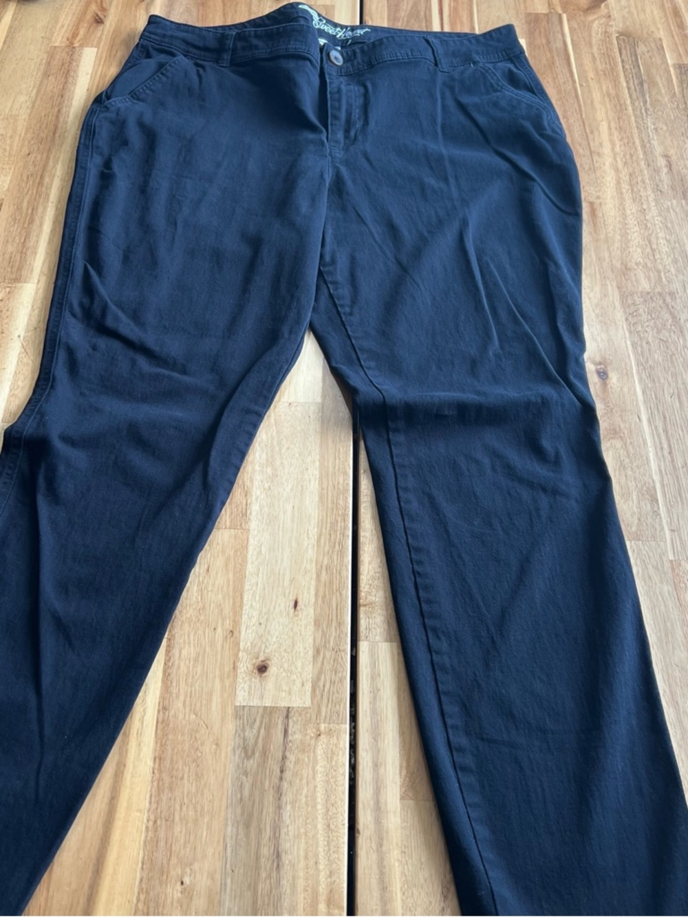 Old Navy Sweetheart Black Pants Size 16 Regular Stretch Straight Leg